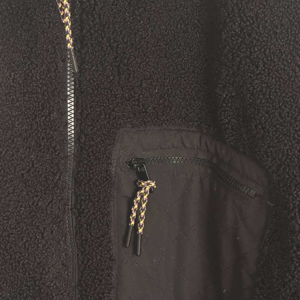 Zara Black Sherpa Fleece Jacket (Size XXL) - Picture 4 of 4